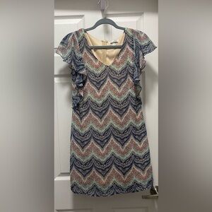 Speechless Multicolor Chevron Dress